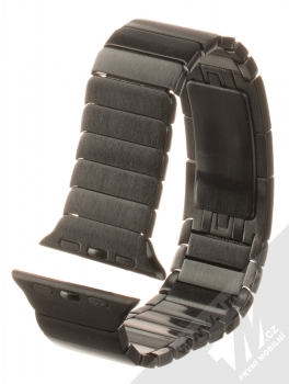 Devia Elegant Link Bracelet pásek z leštěného kovu na zápěstí pro Apple Watch 38mm, Watch 40mm, Watch 41mm černá (space black)