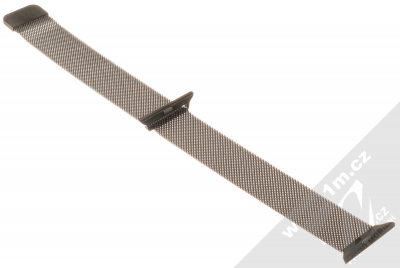 Devia Elegant Milanese Loop magnetický pásek z leštěného kovu na zápěstí pro Apple Watch 38mm, Watch 40mm černá (space black) rozepnuté zezadu