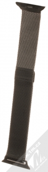 Devia Elegant Milanese Loop magnetický pásek z leštěného kovu na zápěstí pro Apple Watch 38mm, Watch 40mm černá (space black) zezadu