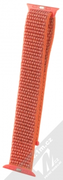 Devia Nylon Sport Band nylonový pásek na zápěstí pro Apple Watch 42mm, Watch 44mm, Watch 45mm, Watch Ultra 49mm oranžová (nectarine) v přímce zezadu