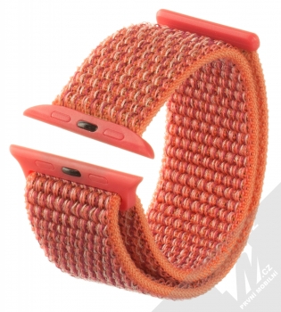 Devia Nylon Sport Band nylonový pásek na zápěstí pro Apple Watch 42mm, Watch 44mm, Watch 45mm, Watch Ultra 49mm oranžová (nectarine)
