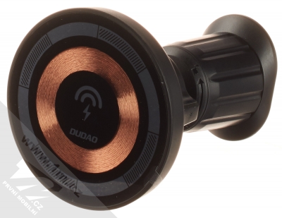 Dudao F12Max 15W magnetický držák s bezdrátovým nabíjením do mřížky ventilace automobilu černá (black)