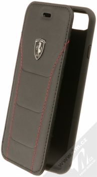 Ferrari Heritage 488 Leather flipové pouzdro pro Apple iPhone 6, iPhone 6S, iPhone 7, iPhone 8 (FEH488FLBKI8BK) černá (black)