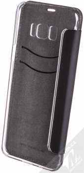 Ferrari Pit Stop Carbon flipové pouzdro pro Samsung Galaxy S8 Plus (FEPIFLBKTS8BK) černá (black) zezadu