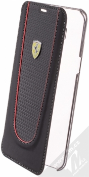 Ferrari Pit Stop Carbon flipové pouzdro pro Samsung Galaxy S8 Plus (FEPIFLBKTS8BK) černá (black)