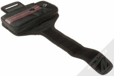Ferrari Training Armband sportovní pouzdro na paži pro mobilní telefon, mobil, smartphone od 5.5 (FEHABI8LBK) černá (black) rozepnuté