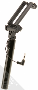Fixed Snap Mini kompaktní selfie tyčka s tlačítkem spouště přes audio konektor jack 3,5mm černá (black) zezadu