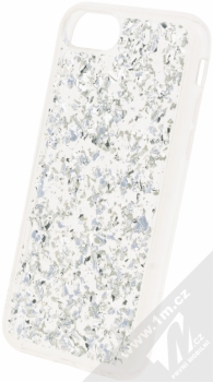 Flavr iPlate Flakes ochranný kryt s kovovými šupinkami pro Apple iPhone 6, iPhone 6S, iPhone 7, iPhone 8 stříbrná (silver)