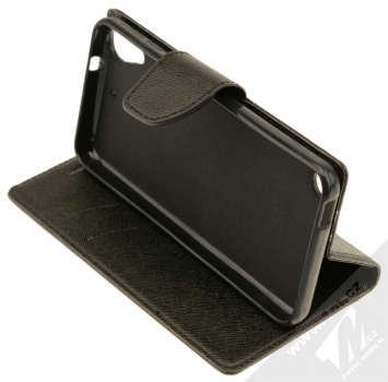 Forcell Fancy Book flipové pouzdro pro HTC Desire 530, Desire 630 černá (black) stojánek