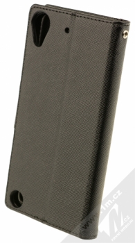 Forcell Fancy Book flipové pouzdro pro HTC Desire 530, Desire 630 černá (black) zezadu