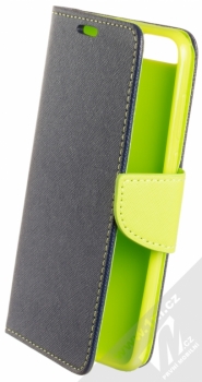 Forcell Fancy Book flipové pouzdro pro Huawei P Smart modrá limetkově zelená (blue lime)