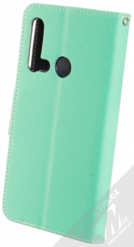 Forcell Fancy Book flipové pouzdro pro Huawei P20 Lite (2019) mátově zelená modrá (mint blue) zezadu