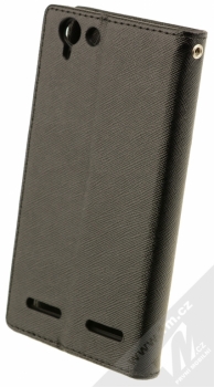 Forcell Fancy Book flipové pouzdro pro Lenovo K5, K5 Plus černá (black) zezadu