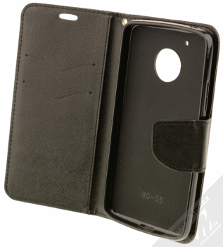 Forcell Fancy Book flipové pouzdro pro Moto G5 černá (black) otevřené
