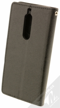 Forcell Fancy Book flipové pouzdro pro Nokia 5 černá (black) zezadu