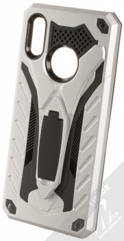 Forcell Phantom odolný ochranný kryt se stojánkem pro Huawei P Smart (2019) stříbrná černá (silver black)