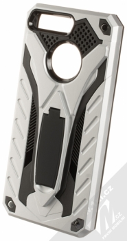 Forcell Phantom odolný ochranný kryt se stojánkem pro Huawei Y6 Prime (2018), Honor 7A stříbrná černá (silver black)