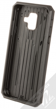 Forcell Phantom odolný ochranný kryt se stojánkem pro Samsung Galaxy A6 (2018) černá (all black) zepředu