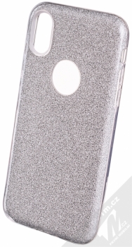 Forcell Shining třpytivý ochranný kryt pro Apple iPhone X stříbrná (silver)