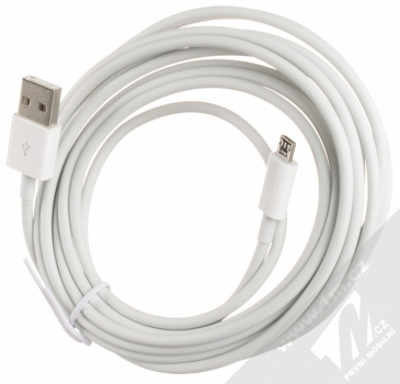 Forcell USB kabel délky 3 metry s microUSB konektorem bílá (white) komplet