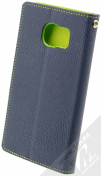 Goospery Fancy Diary flipové pouzdro pro Samsung Galaxy S6 modro limetkově zelená (blue / lime) zezadu