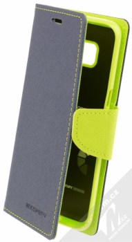 Goospery Fancy Diary flipové pouzdro pro Samsung Galaxy S8 modro limetkově zelená (blue / lime)