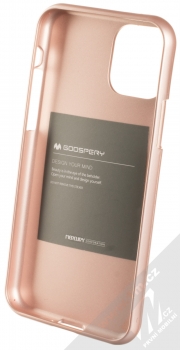 Goospery i-Jelly Case TPU ochranný kryt pro Apple iPhone 11 Pro růžově zlatá (metal rose gold) zepředu