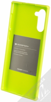 Goospery Jelly Case TPU ochranný silikonový kryt pro Samsung Galaxy Note 10 limetkově zelená (lime green) zepředu