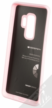 Goospery Jelly Case TPU ochranný silikonový kryt pro Samsung Galaxy S9 Plus světle růžová (light pink) zepředu