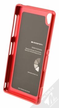 Goospery Jelly Case TPU ochranný silikonový kryt pro Sony Xperia Z3, Xperia Z3 Dual červená (red) zepředu