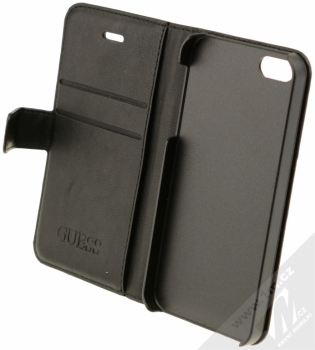 Guess 4G Uptow Booktype Case flipové pouzdro pro Apple iPhone 5, iPhone 5S, iPhone SE (GUFLBKPSE4GG) šedá (grey) otevřené