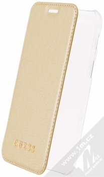 Guess IriDescent Booktype Case flipové pouzdro pro Samsung Galaxy A3 (2017) (GUFLBKA3IGLTGO) zlatá (gold)