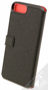 Guess Saffiano Booktype Case flipové pouzdro pro Apple iPhone 7 Plus (GUFLBKP7LTBK) černá (black) zezadu