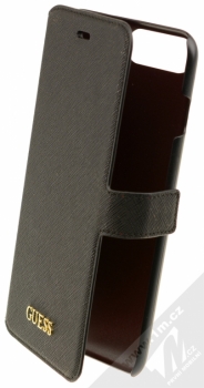 Guess Saffiano Booktype Case flipové pouzdro pro Apple iPhone 7 Plus (GUFLBKP7LTBK) černá (black)