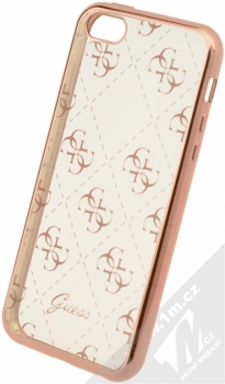 Guess Signature 4G TPU Case ochranný kryt pro Apple iPhone 5, iPhone 5S, iPhone SE (GUHCPSETR4GRG) růžově zlatá (rose gold)