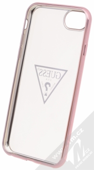 Guess Triangle TPU ochranný kryt pro Apple iPhone 6, iPhone 6S, iPhone 7 (GUHCP7TRTLRG) růžově zlatá (rose gold) zepředu