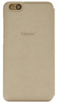 Honor Preview Window originální flipové pouzdro pro Honor 4X zlatá (gold) zezadu