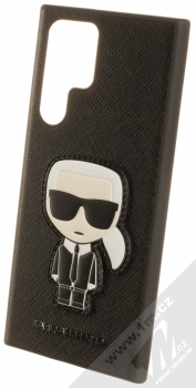 Karl Lagerfeld Ikonik Karl Patch ochranný kryt pro Samsung Galaxy S22 Ultra 5G (KLHCS22LOKPK) černá (black)