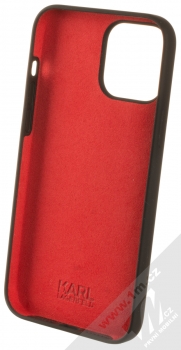 Karl Lagerfeld Silicone Stack Logo ochranný kryt pro Apple iPhone 13 Pro Max (KLHCP13XSLKLRBK) černá (black) zepředu
