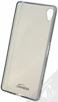 Kisswill TPU Open Face silikonové pouzdro pro Sony Xperia X černá průhledná (black) zepředu
