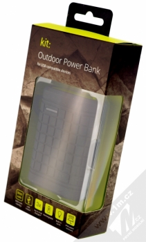 Kit Outdoor Power Bank záložní zdroj 9000mAh pro mobilní telefon, mobil, smartphone, tablet černá (black) krabička