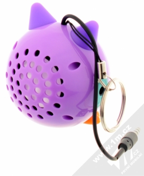 KitSound Mini Buddy Owl reproduktor pro mobilní telefon, mobil, smartphone - Sova fialová (purple) zezadu