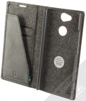 Krusell Sunne FolioWallet flipové pouzdro pro Sony Xperia XA2 černá (black) otevřené