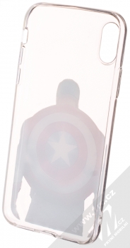 Marvel Kapitán Amerika 002 TPU ochranný silikonový kryt s motivem pro Apple iPhone X, iPhone XS průhledná (transparent) zepředu