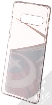 Marvel Kapitán Amerika 008 TPU ochranný silikonový kryt s motivem pro Samsung Galaxy S10 Plus průhledná (transparent) zepředu