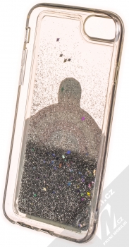 Marvel Liquid Glitter Kapitán Amerika 002 ochranný kryt s přesýpacím efektem třpytek pro Apple iPhone 7, iPhone 8, iPhone SE (2020) průhledná stříbrná (transparent silver) zepředu
