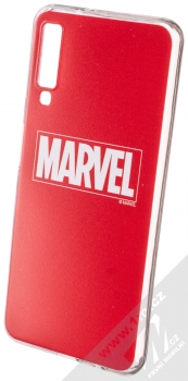 Marvel Logo 002 TPU ochranný silikonový kryt s motivem pro Samsung Galaxy A7 (2018) červená (red)