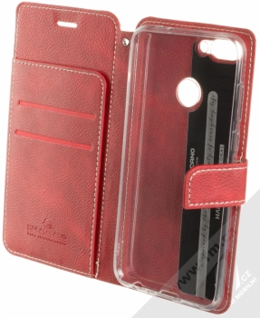 Molan Cano Issue Diary flipové pouzdro pro Huawei P Smart červená (red) otevřené