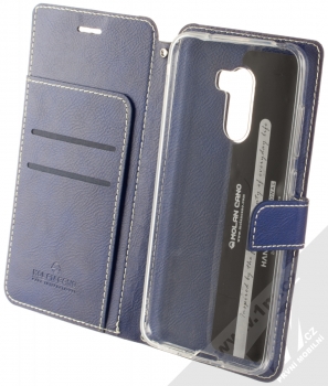 Molan Cano Issue Diary flipové pouzdro pro Xiaomi Pocophone F1 tmavě modrá (navy blue) otevřené