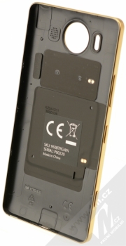 Mozo luxusní zadní kryt s Qi bezdrátovým nabíjením a NFC pro Microsoft Lumia 950, Lumia 950 Dual Sim červená (red) zepředu